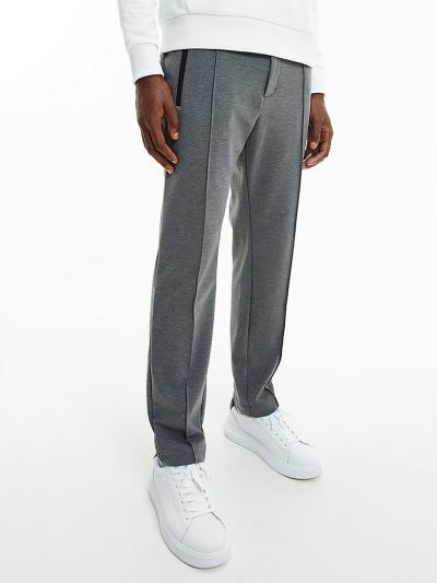Calvin Klein Ruhák HU572648 | Calvin Klein Tapered Milano Jersey Férfi Nadrág Sötét Szürke
